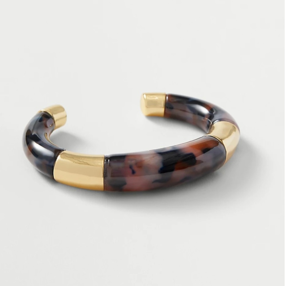 Ann Taylor tortoiseshell print cuff bracelet